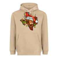 Mushroom Shaggy cow Texas Christmas Heavyweight Hoodie - Jasminsmagicworld
