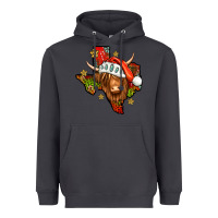 Smoke Shaggy cow Texas Christmas Heavyweight Hoodie - Jasminsmagicworld
