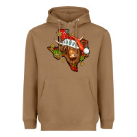 Shaggy Cow Texas Christmas Heavyweight Hoodie | Teevron