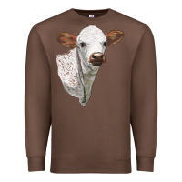 Chestnut Texas Longhorn Calf Face Premium Sweatshirt - LillyAllenDesigns