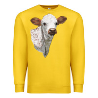 Lemon Texas Longhorn Calf Face Premium Sweatshirt - LillyAllenDesigns