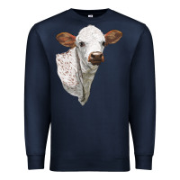 Navy Texas Longhorn Calf Face Premium Sweatshirt - LillyAllenDesigns
