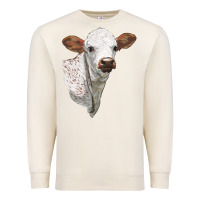 Sandshell Texas Longhorn Calf Face Premium Sweatshirt - LillyAllenDesigns