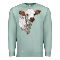 Seafoam Texas Longhorn Calf Face Premium Sweatshirt - LillyAllenDesigns