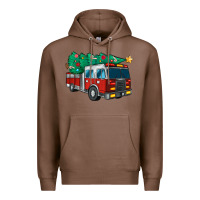 Chestnut christmas fire truck Premium Hoodie - MaliasSmallBusiness