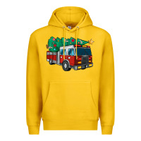 Lemon christmas fire truck Premium Hoodie - MaliasSmallBusiness