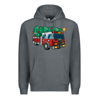 Rock christmas fire truck Premium Hoodie - MaliasSmallBusiness