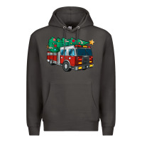 Smoke christmas fire truck Premium Hoodie - MaliasSmallBusiness