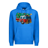 True Royal christmas fire truck Premium Hoodie - MaliasSmallBusiness