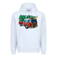 White christmas fire truck Premium Hoodie - MaliasSmallBusiness