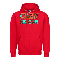 Red cozy season Zipper Hoodie - AdoDesignShop