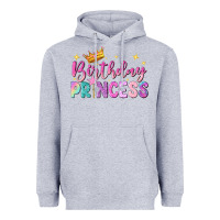 Heather Grey birthday princess Heavyweight Hoodie - NancyCooperArtShop