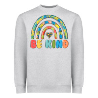 Heather Grey be kind autism Heavyweight Sweatshirt - MaliasSmallBusiness