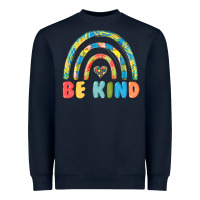Navy be kind autism Heavyweight Sweatshirt - MaliasSmallBusiness