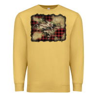 Antique Gold buffalo plaid christmas camouflage glitter background Premium Sweatshirt - Jasminsmagicworld