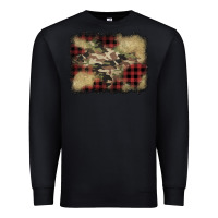 Black buffalo plaid christmas camouflage glitter background Premium Sweatshirt - Jasminsmagicworld