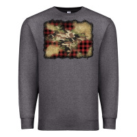 Charcoal Heather buffalo plaid christmas camouflage glitter background Premium Sweatshirt - Jasminsmagicworld