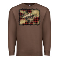 Chestnut buffalo plaid christmas camouflage glitter background Premium Sweatshirt - Jasminsmagicworld