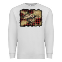 Dove Grey buffalo plaid christmas camouflage glitter background Premium Sweatshirt - Jasminsmagicworld