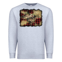 Heather Grey buffalo plaid christmas camouflage glitter background Premium Sweatshirt - Jasminsmagicworld