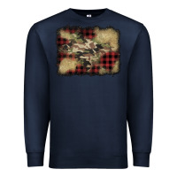 Navy buffalo plaid christmas camouflage glitter background Premium Sweatshirt - Jasminsmagicworld