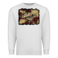 Oatmeal Heather buffalo plaid christmas camouflage glitter background Premium Sweatshirt - Jasminsmagicworld