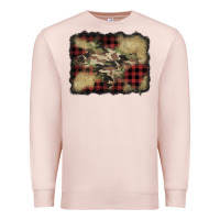 Pale Pink buffalo plaid christmas camouflage glitter background Premium Sweatshirt - Jasminsmagicworld