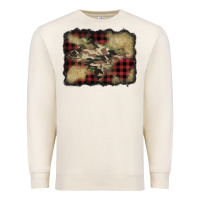 Sandshell buffalo plaid christmas camouflage glitter background Premium Sweatshirt - Jasminsmagicworld