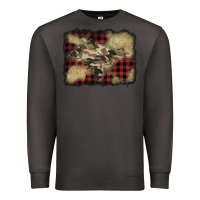 Smoke buffalo plaid christmas camouflage glitter background Premium Sweatshirt - Jasminsmagicworld