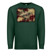 Sports Green buffalo plaid christmas camouflage glitter background Premium Sweatshirt - Jasminsmagicworld