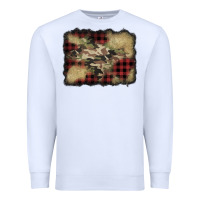 White buffalo plaid christmas camouflage glitter background Premium Sweatshirt - Jasminsmagicworld