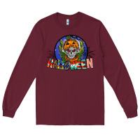 Burgundy halloween Long Sleeve Tee - CowhideDigitalArt