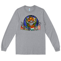 Heather Grey halloween Long Sleeve Tee - CowhideDigitalArt