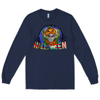 Navy halloween Long Sleeve Tee - CowhideDigitalArt