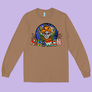 Halloween Long Sleeve Tee Designed By Cowhidedigitalart