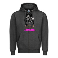Charcoal Heather motomom Zipper Hoodie - JahusDesignShop