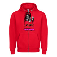 Red motomom Zipper Hoodie - JahusDesignShop