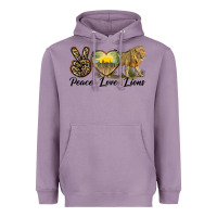 Lavender peace love lions Heavyweight Hoodie - LillyAllenDesigns