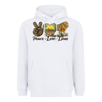 White peace love lions Heavyweight Hoodie - LillyAllenDesigns