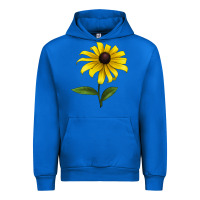 Cobalt Black Eyed Susan Flower Urban Hoodie - LillyAllenDesigns