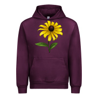 Mauve Wine Black Eyed Susan Flower Urban Hoodie - LillyAllenDesigns
