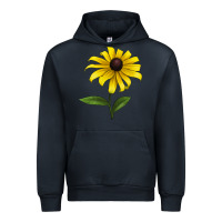 Navy Black Eyed Susan Flower Urban Hoodie - LillyAllenDesigns