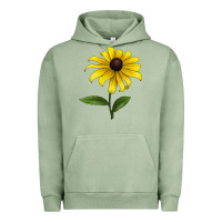 Pigment Oil Green Black Eyed Susan Flower Urban Hoodie - LillyAllenDesigns