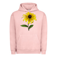 Pigment Salmon Black Eyed Susan Flower Urban Hoodie - LillyAllenDesigns