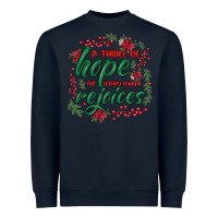 Navy a thrill of hope the weary world rejoices Heavyweight Sweatshirt - MaliasSmallBusiness