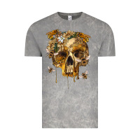 Cloud Rock Flower Skeleton Bees Vintage Tee - RanaPortraitStore