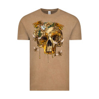 Vintage Coffee Flower Skeleton Bees Vintage Tee - RanaPortraitStore