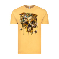 Vintage Mustard Flower Skeleton Bees Vintage Tee - RanaPortraitStore