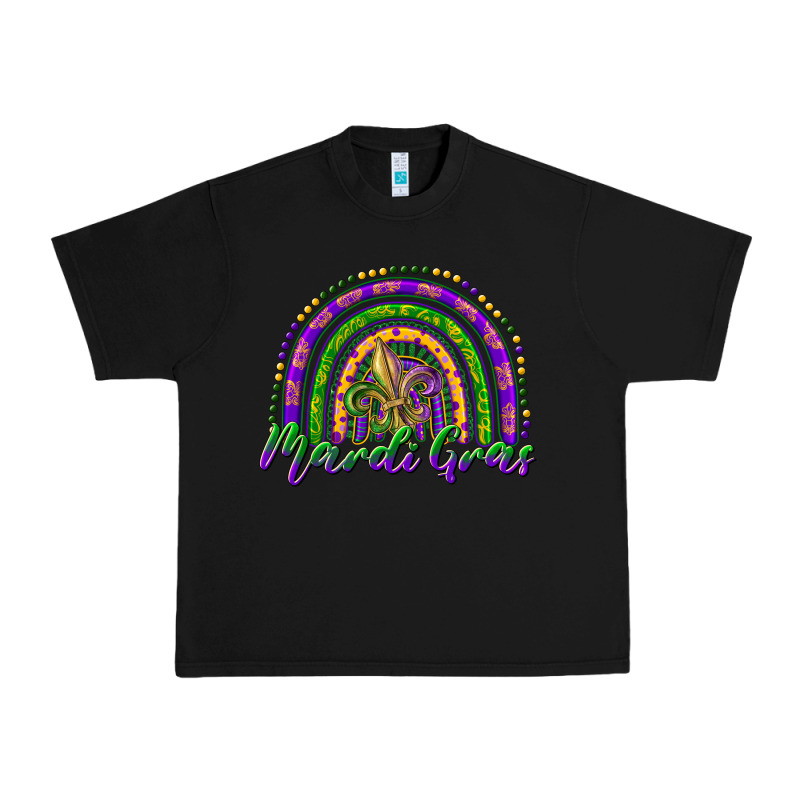 Mardi Gras Rainbow And Fleur De Lis Urban Heavy Tee by RanaPortraitStore | Teevron