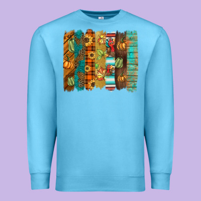 Thanksgiving Brushstroke Premium Sweatshirt Designed By Barkaloodesign